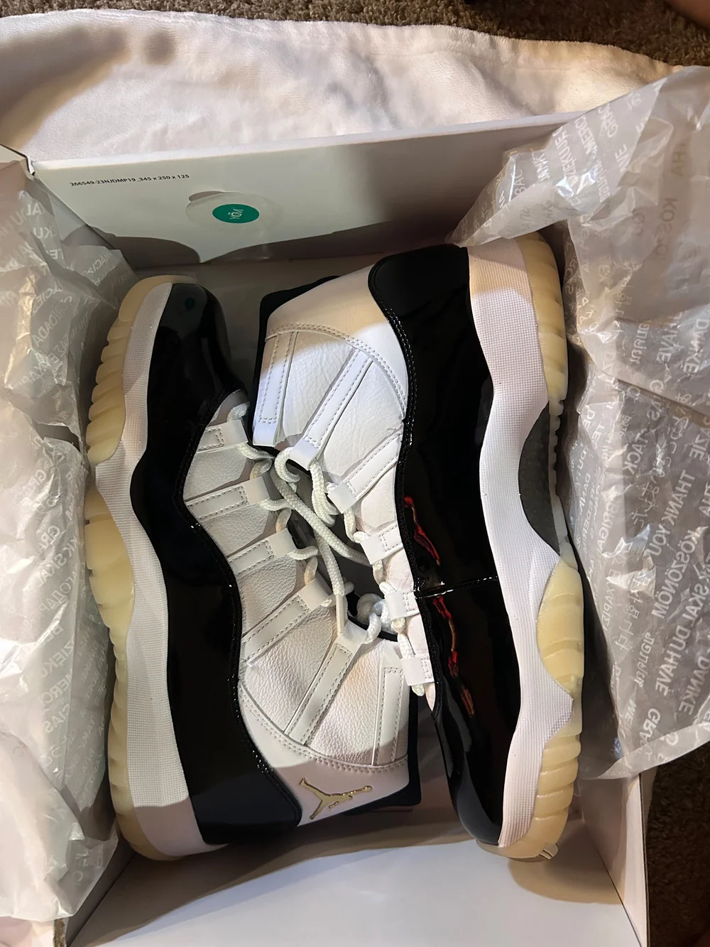 Jordan Men’s Athletic Shoes White Black Gold